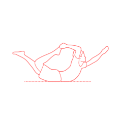 Humans Yoga Poses Half Bow Pose Stencil Svg Design File, Free Vectors File